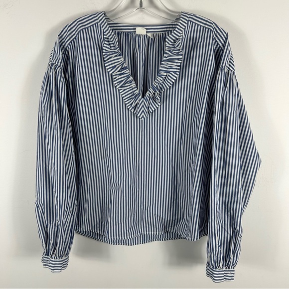 ❤️Gap Blue Striped Women's Top M - Picture 3 of 10